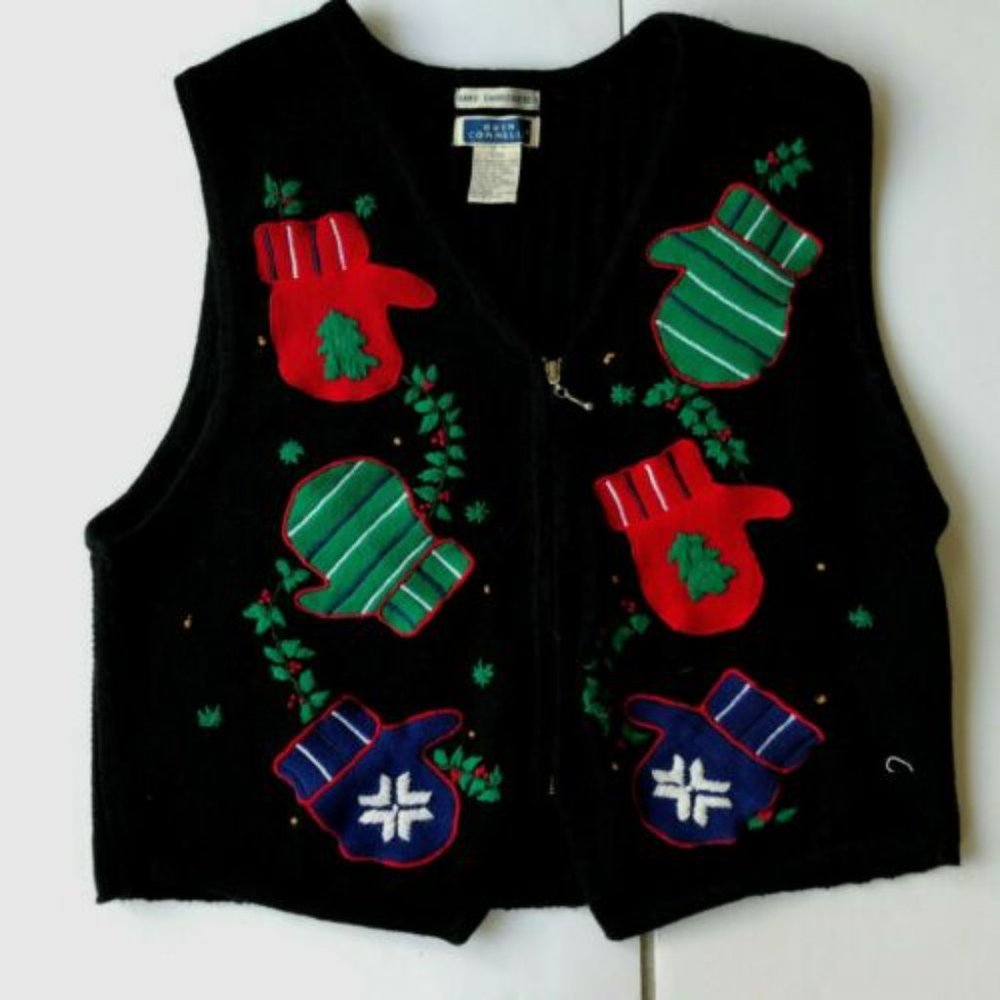 Bryn Connelly Not so Ugly Christmas Vest Large EUC - Picture 2 of 12